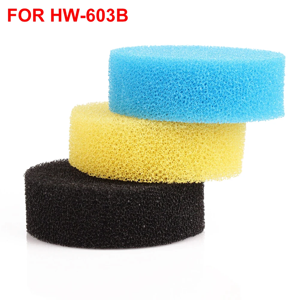 

3PCS/Set Spare Parts Cleansing Water Aquarium Filtration Tank Goldfish Filter Sponge External Cotton For Sunsun HW-602B 603B