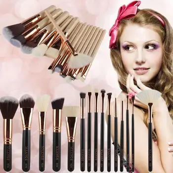 

15Pcs Rose Gold Makeup Brushes Set Kit Foundation Brush Tool