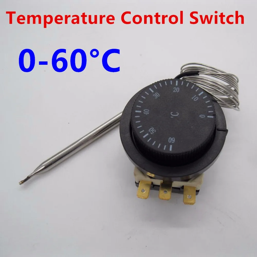

250V/380V 16A 0-60C Temperature Control Switch Capillary Thermostat temperature controlled switch controller sensor