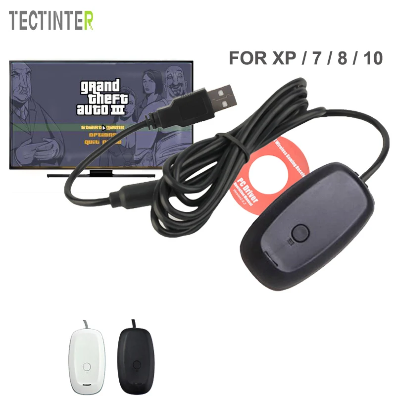 

For Xbox 360 Wireless Gamepad PC USB Receiver Adapter Supports Win XP/7/8/10 System For Microsoft Xbox360 Controller Console