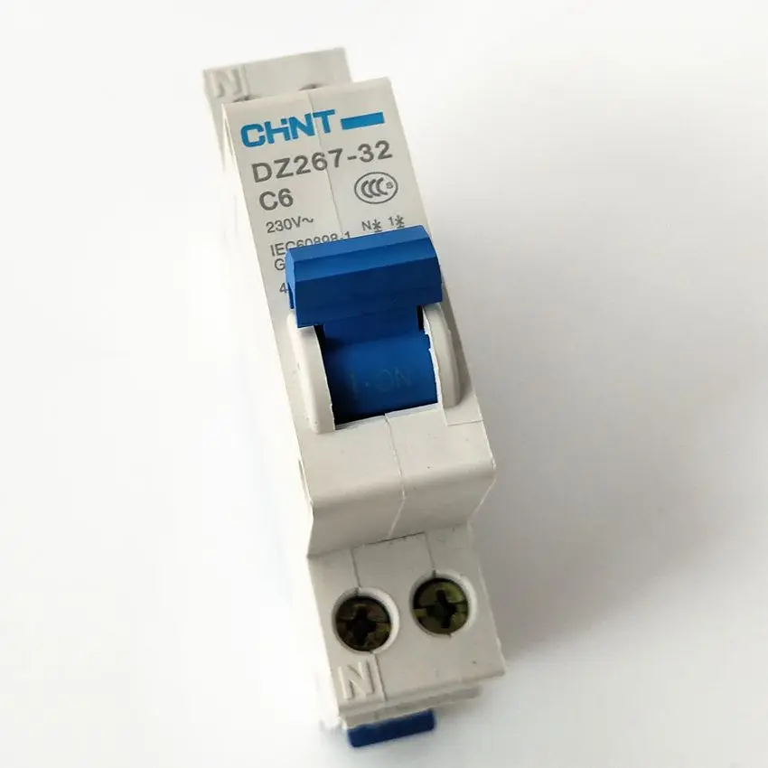 

CHINT Circuit Breaker Switch / Double inlet and outlet air DZ267 1P+N 6A (DPN 6A)