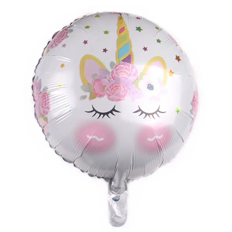 XXPWJ Новинка 18-дюймовые круглый Единорог алюминий воздушный шар для вечерние украшения ко дню рождения декоративные шары оптом - Color: Figure balloon