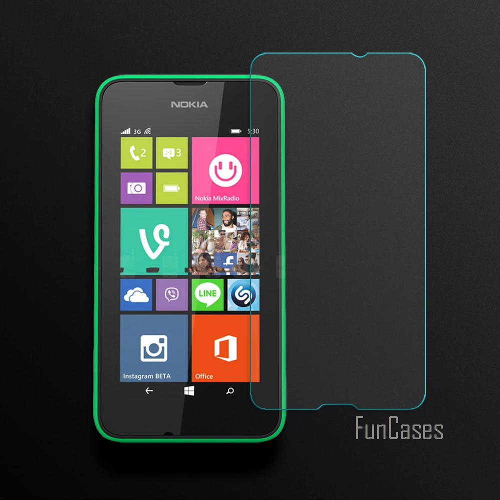 2.5D изогнутый край экрана для Nokia Lumia 530 Защитная пленка закаленное стекло