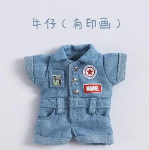 blue Новые классные кукольная одежда модная Рабочая Штаны/головной убор для ob11, obitsu11, holala, 1/12bjd кукольная одежда аксессуары для куклы - Цвет: blue