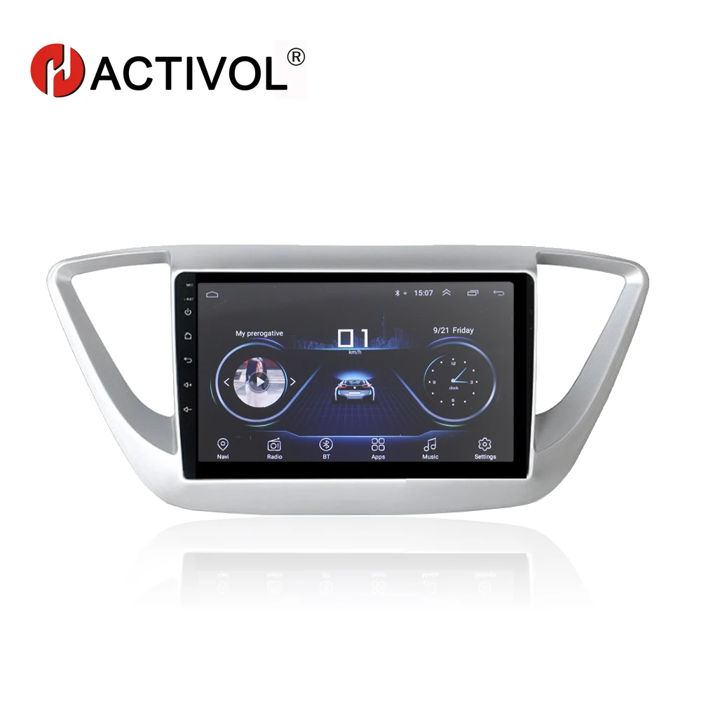 

HACTIVOL 9" 1024*600 Quadcore android 8.1 car radio for Hyundai Verna 2016 car DVD player GPS Navi wifi bluetooth,steering wheel