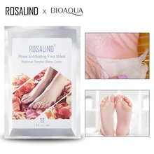 ROSALIND маска для ног, педикюрные носки, отшелушивающая омертвевшая кожа, средство для удаления 2 шт = 1 пара, детоксикационная маска для ног, крем для ног