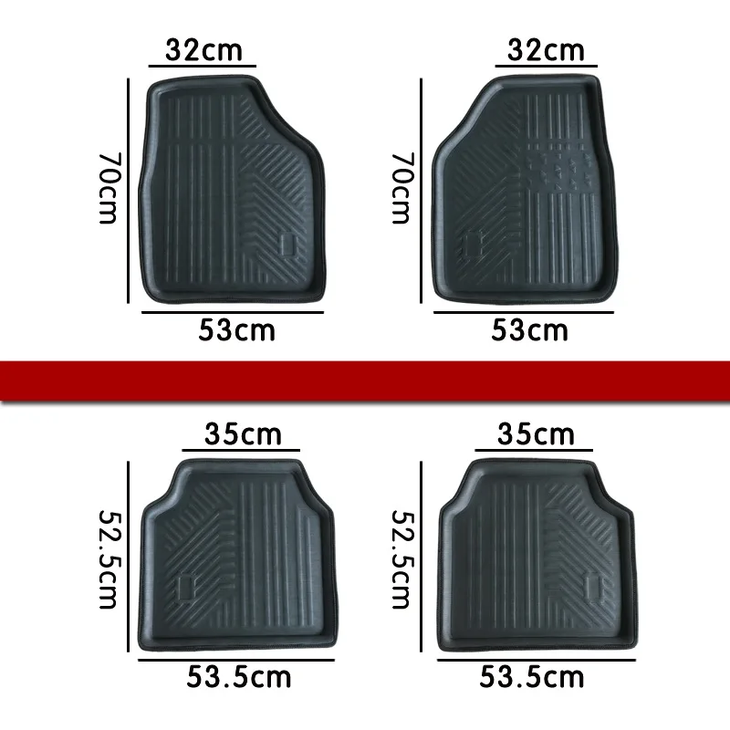 Универсальные ПВХ кожаные автомобильные коврики EVA водонепроницаемые анти-грязные автомобильные коврики для camry chrysler toyota honda accord