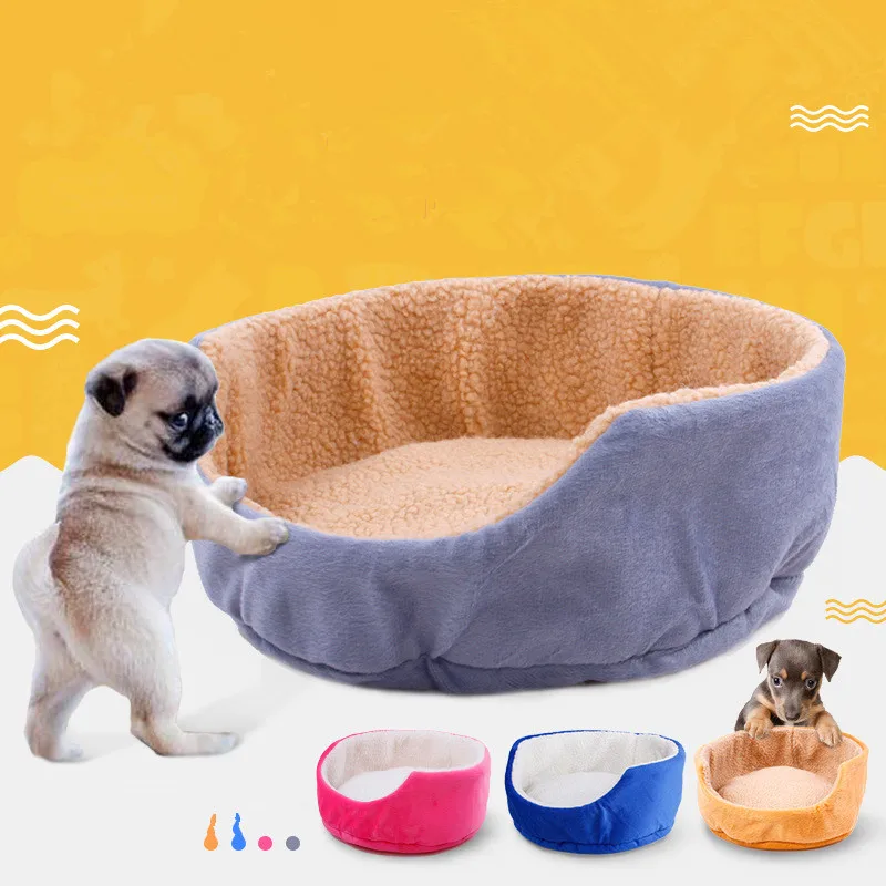 

1pc Dogs Baskets For Small Dog Cat Sofa Kennel Winter Cotton Pet Puppy Sleeping Beds Blankets Cushion Mats Dog Accessories