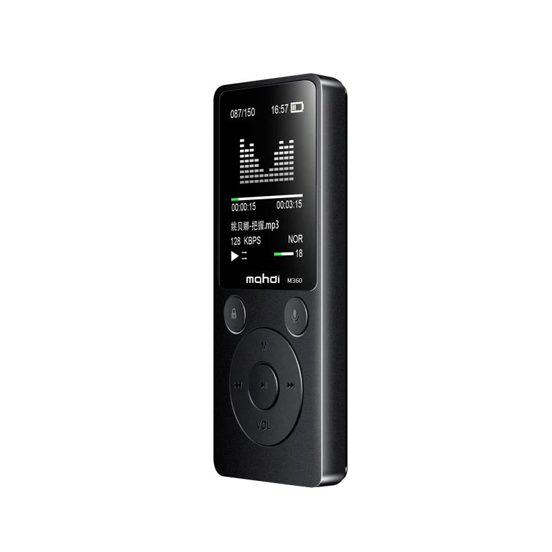 Mahdi Sport MP4 Player 4G 8G Metal Music Player Support Video FM TF E-Book Recording Clock Loudspeaker Earphone