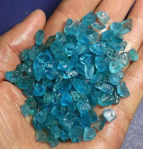 Редкий 100 г натуральный сырой Синий Апатит высококачественный кристалл драгоценный камень