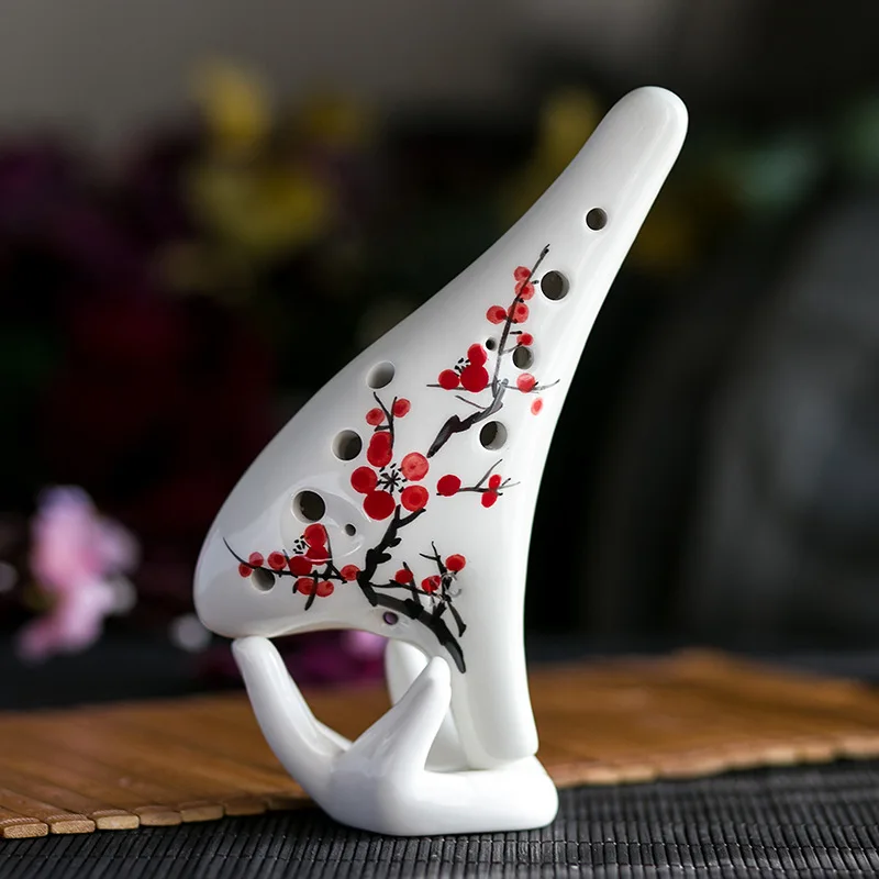 Новый дизайн ocarina alto C с 12 отверстиями ручная роспись hong mei отличная интонация