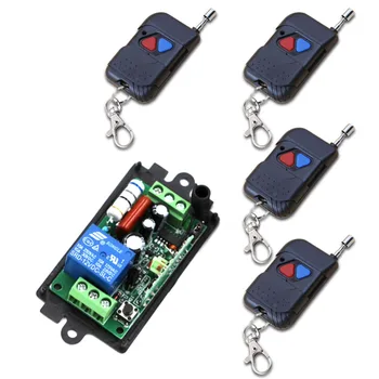 

Simple Design 1CH Radio Controller RF Wireless Relay Remote Control Switch 315MHZ 4 Transmitter+1 Receiver for Smart Home