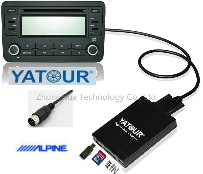 Yatour цифровой музыкальный автомобильный аудио USB адаптер MP3 AUX Bluetooth для Alpine M-bus и Honda/Acura 92-97 CDC интерфейс cd-чейнджер