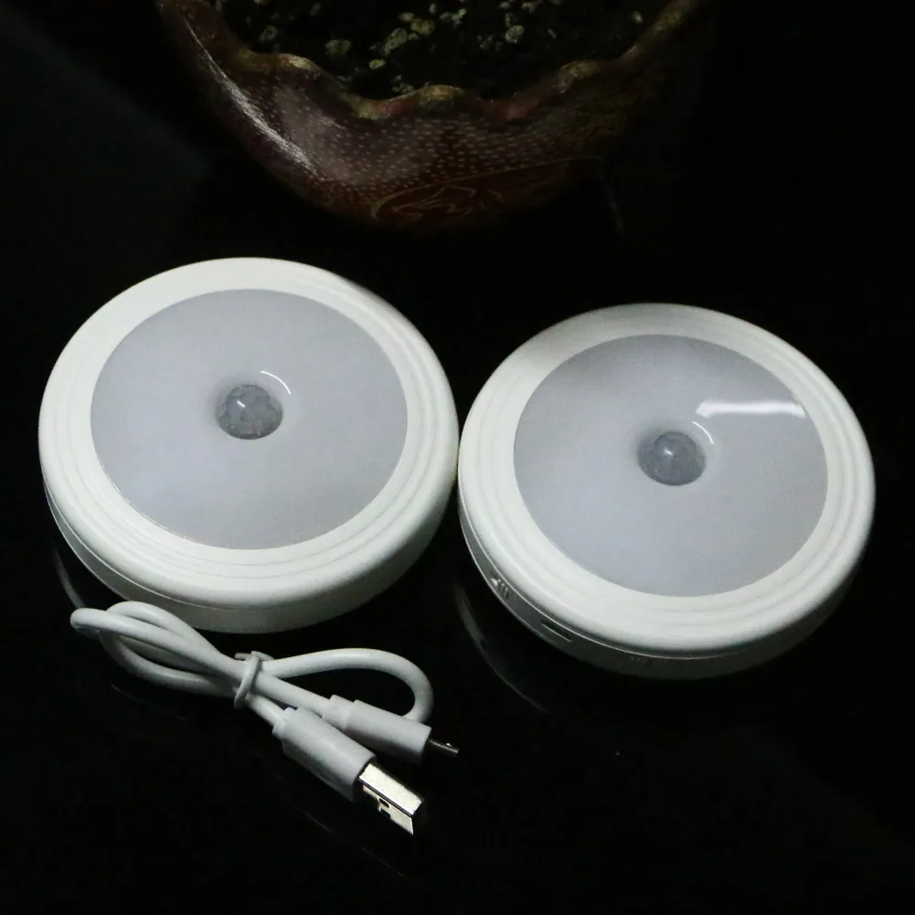USB Rechargeable 6 LED Lighting Sensor&Human Body Infrared Sensor Night