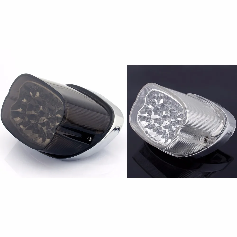 

Areyourshop Motorcycle Integrated LED Taillight Turn Signals for Harley Davidson FLHR Road King XL FLSTF FLHTCU Clear Smoke