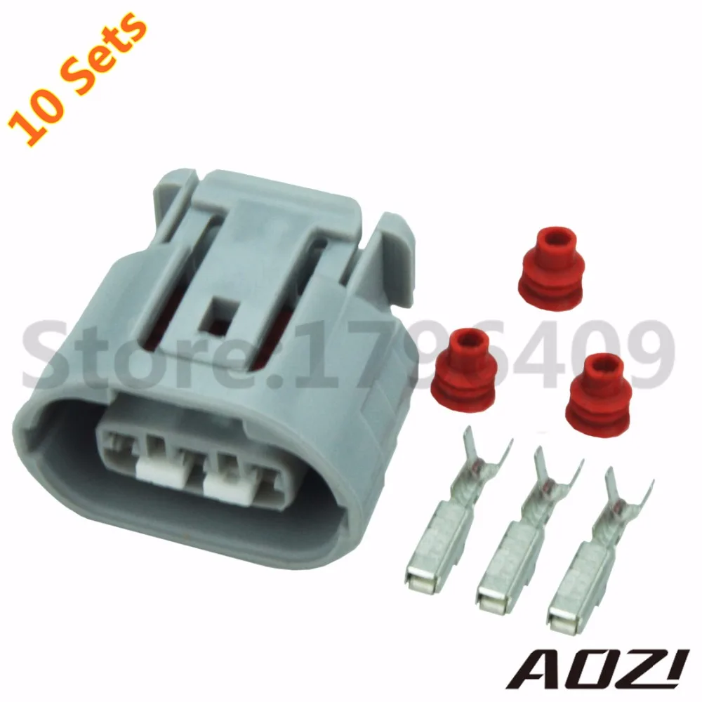 Grey Female Connector 6189 0443 Total 10 Sets 2.2mm Series Terminals