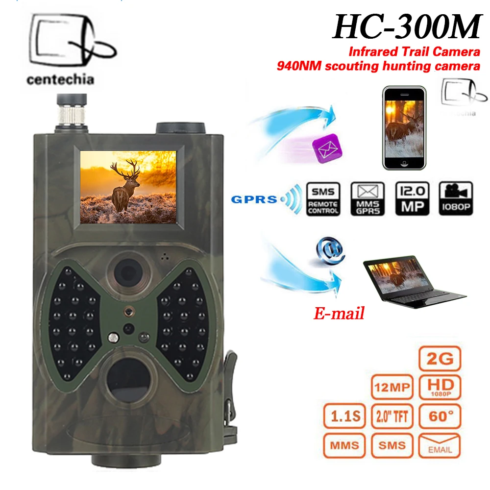 CENTECHIA HC300M охотничья камера HC-300M 940NM 12MP 1080 P видео ночного видения MMS GPRS Скаутинг инфракрасная игра охотник камера