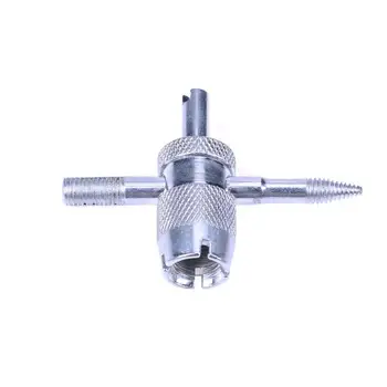 

4 Way Car Truck Tire Screwdriver Valve Stem Core Remover Tire Repair Tool high Quality Metal Material Silver Car Repair Tool New