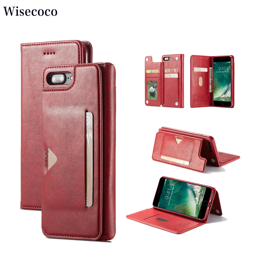 Роскошный кожаный чехол-бумажник с отделением для карт, флип-чехол для IPhone 11 pro Xs Max Xr 8 7 6 6s Plus, полная защита, Магнитная подставка-Чехол