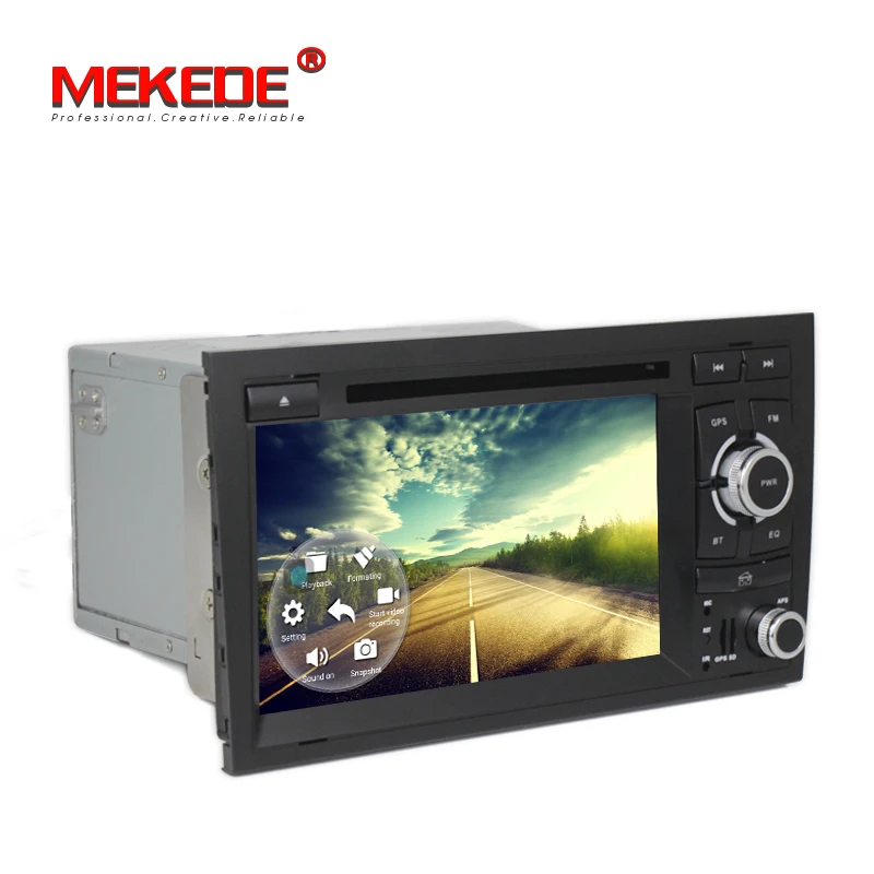Discount MEKEDE android 7.1 quad core car audio dvd automotivo for Audi/A4 S4 RS4 2002-2008 Video Player GPS with car dvd gps auto radio 4
