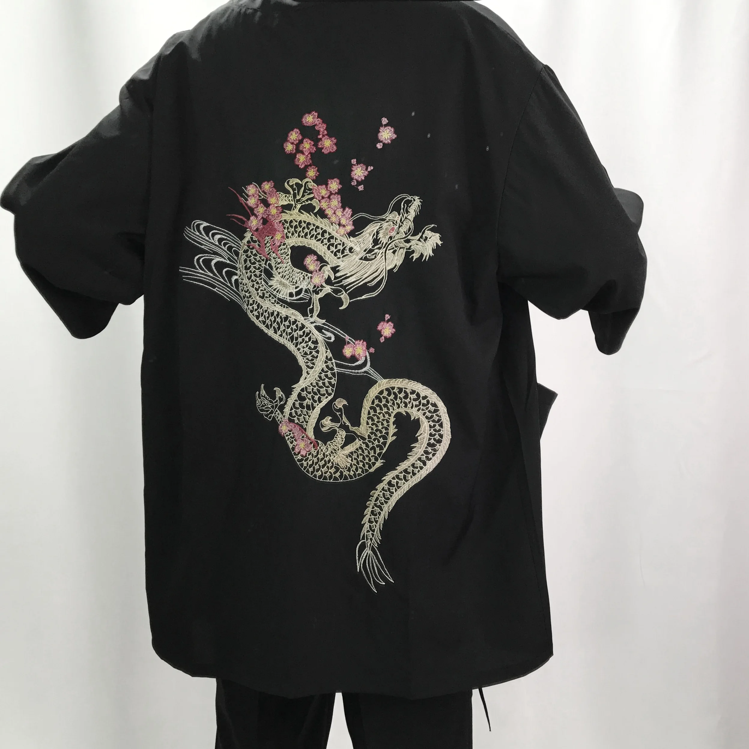 2018 autumn linen kimono jackets men jackets embroidery kimono chinese