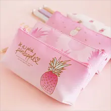 Cute pineapple PU Pencil Bag canvas Pencil Case Pen Bag Kawaii Stationery Office School Supplies Korean Stationery Cute pineapple PU Pencil Bag canvas Pencil Case Pen Bag Kawaii Stationery Office School Supplies Korean Stationery