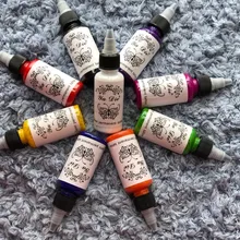 Профессиональные чернила для татуировки 9 цветов 1 унции/30 мл бутылка нежная текстура долговечные чернила для татуировки Быстрый пигмент набор