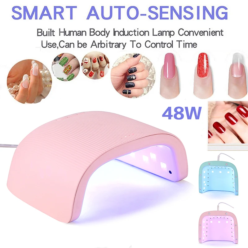 48W UV LED Nail Art Lamp Nails Dryers For Gel Manicure Set Sun Light Curing Varnish Polish Nail Lamps Machine Tools Wholesale