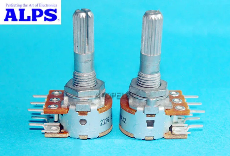 Стереопотенциометр Япония ALPS RK16 50KAX2/100KAX2 громкость бревен 2 gang Dual 50K/100K вкатанный