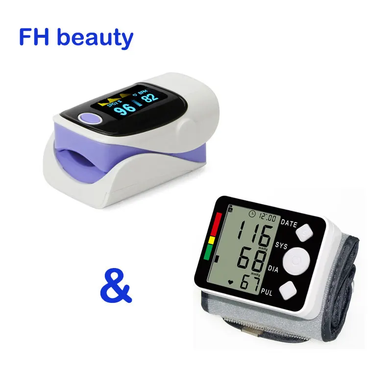

Digital Finger Oximeter SPO2 PR & Digital Wrist Blood Pressure Monitor Portable Automatic Sphygmomanometer Blood Pressure Meter