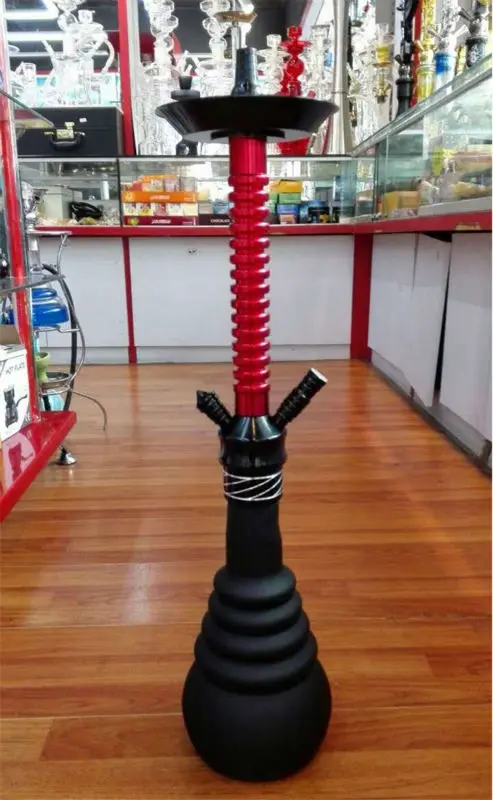 

Glass hookah set with stainless steel accessories large vapor for shisha new style