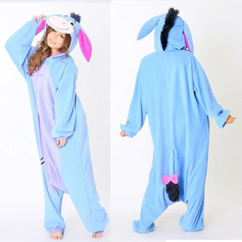 Donkey Animal Cosplay Halloween Xmas Costume Eeyore Oneise Unisex Adult Teens Pajamas