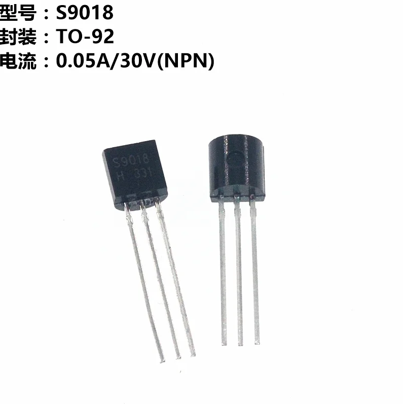

100PCS S9018 TO-92 9018 TO92 new 50MA/30V NPN low power triode