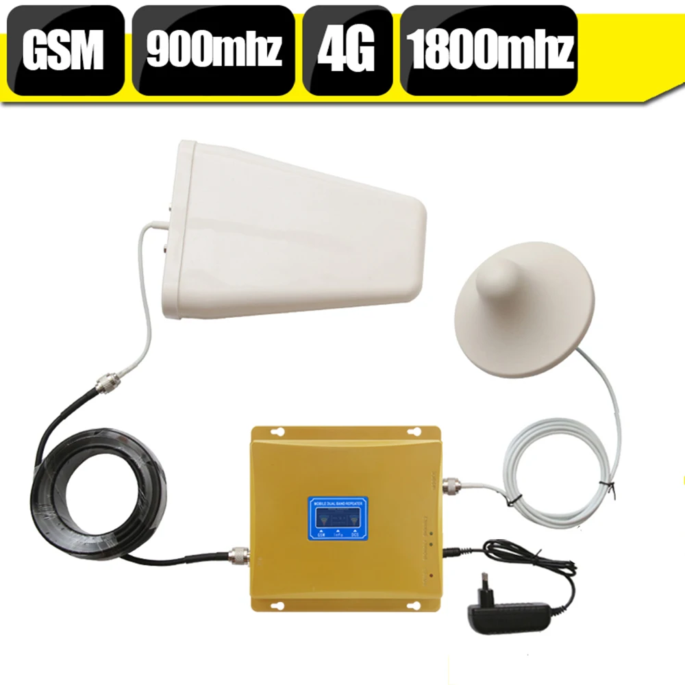 

GSM 900 4G LTE 1800 Dual Band Signal Booster GSM 900mhz 1800mhz Mobile Signal Repeater GSM 4G Cellular Amplifier For Cellphone
