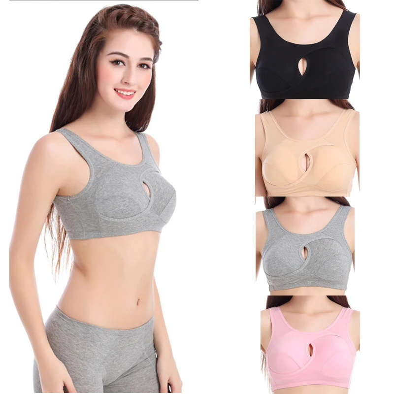 

2018 Woman Sport Bra Top Women Crop Top Cropped Padded Bra Tank Top Vest Fitness Stretch Push Up Women's Tanks Workout Bras