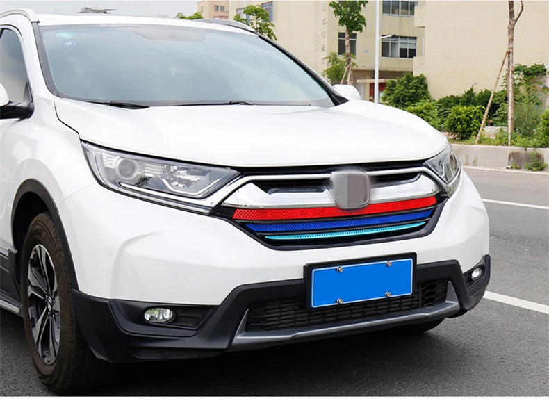 Для HONDA CRV C RV 2017 18 три цвета бампер воздухозаборная решетка Планки передняя полоса