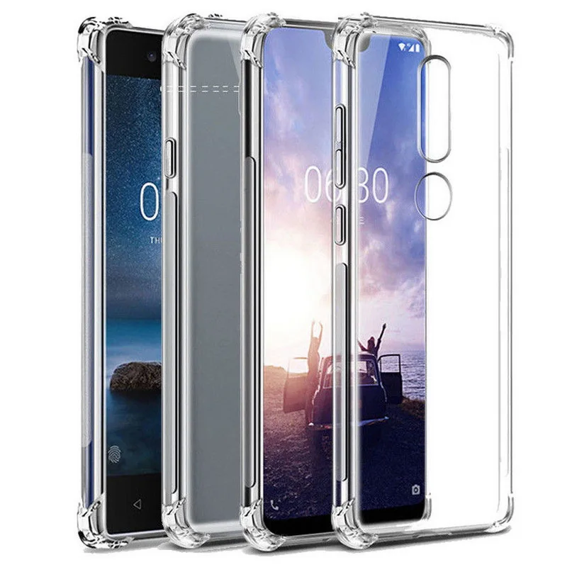 

Sukoly Transparent Silicon Full Coverage Phone Case For Nokia X3 X5 X6 X7 2.1 3.1 5.1 6.1 7.1 Plus 1 2 3 5 2017 6 7 2018 8 9