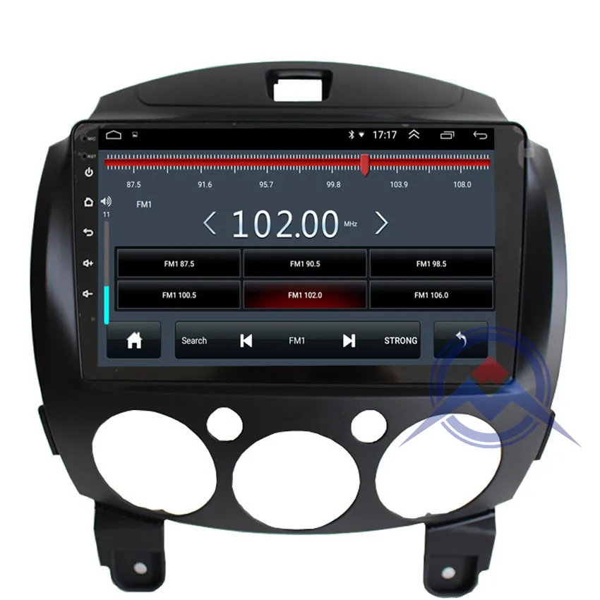 Top ZOHANAVI 9inch 2.5 D Android car Multimedia Player For Mazda 2 2007- 2014 Car auto  Radio DVD Player GPS Navigation map 2