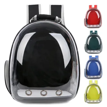 

5 Colors Transparent Kitty Puppy Carrier Bag Outdoor Portable Travel Backpack Small Cat Dog Carrying Cage Space Capsule