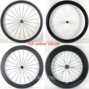 

Brand New 700C Road bicycle 38/50/60/88mm 3K UD 12K full carbon fibre tubular rim bike wheelset lightest 25/23mm width Free ship