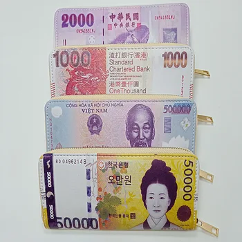 

2018 Creative Dollar Pattern Women Wallets and Purses Ladies Coin Purse Fashion Personality Men Long Wallet Drop Shipping