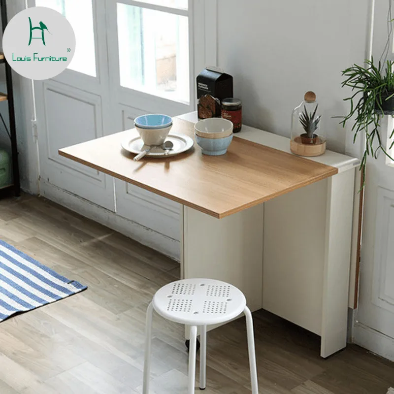 

Louis Fashion Folding Table Household Dining Multi Functional Economic Telescopic Rectangular Simple 1.2 Meter