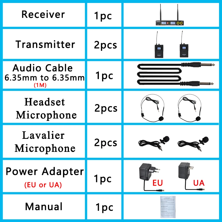 FB-U09H2 41 Wireless Microphones