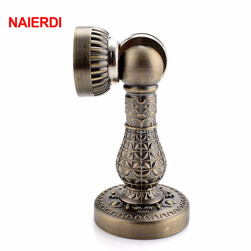 

NED Fashion Bronze Retro Design Zinc Alloy Magnetic Door Stop Stopper Holder Catch Floor Fitting With Screws For Family Home Etc