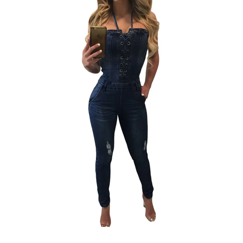 Denim Rompers Womens Jumpsuit Jeans Overalls Elegant Denim Overalls