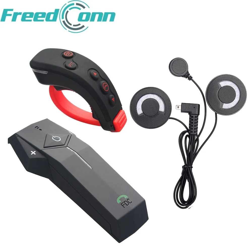 FreedConn COLO-RC Motocyklová helma Bluetooth Intercom Headset NFC Funkce FM s měkkým sluchátkem + dálkovým ovládáním