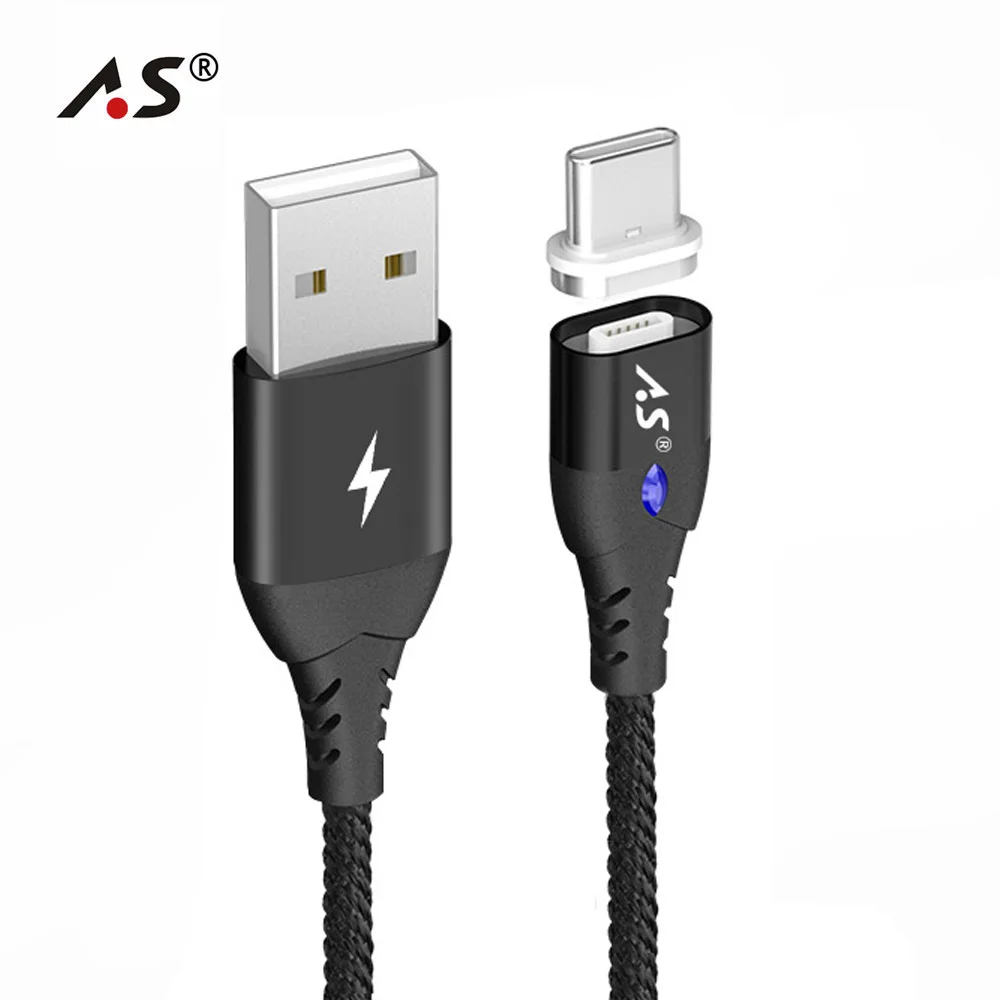 

A.S Magnetic Cable Type C Fast Charging Phone Type-C Magnet Data Charger USB C For Huawei Xiaomi OnePlus Mobile Phone Cables