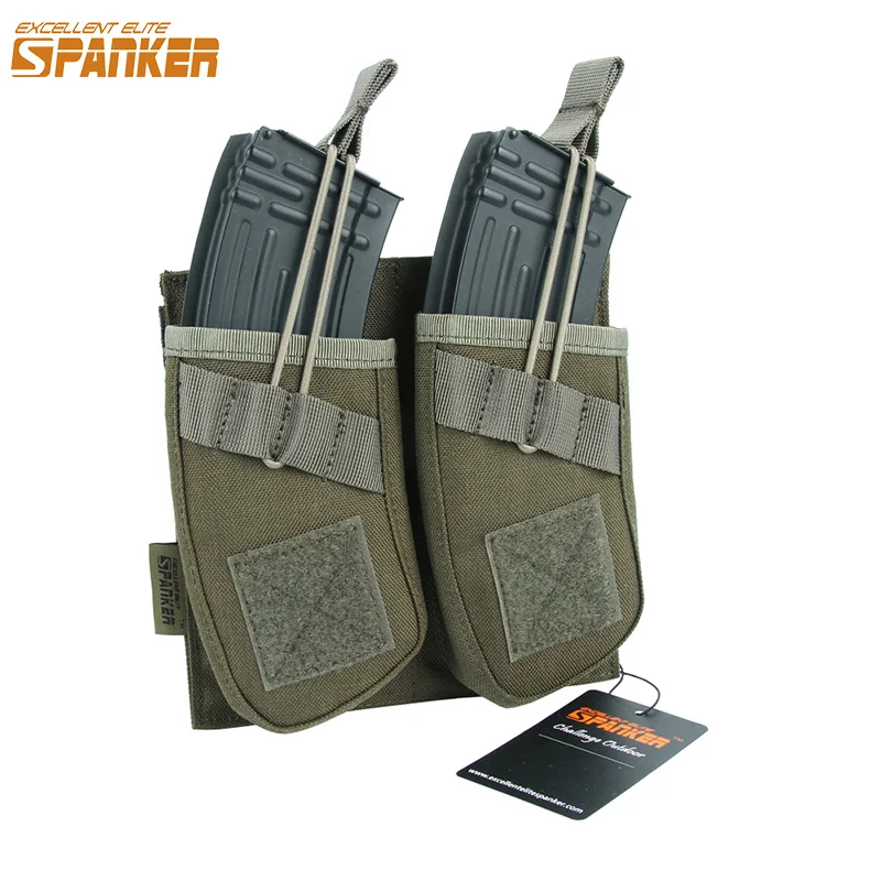 

EXCELLENT ELITE SPANKER Tactical Universal Double AK47 Ammo Clips Outdoor Hunting Equipment Bag Military Molle Magazine Pouch