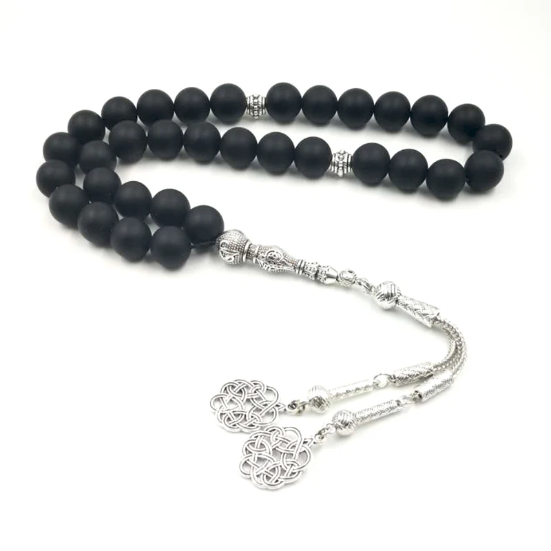 Женские черные Агаты 33 Tasbih мусульманская мисбаха мужские Рокси молитвенные
