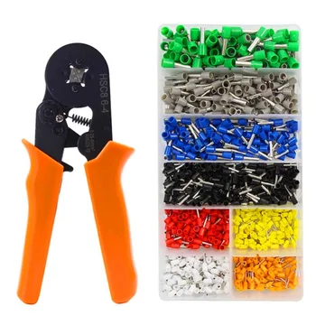 

23AWG to 10AWG Self Adjusting Ratcheting Ferrule Crimper Plier Tool with 800pcs Connector Terminal